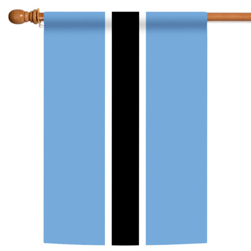 Blue and Black Botswana Outdoor House Flag 40" x 28"