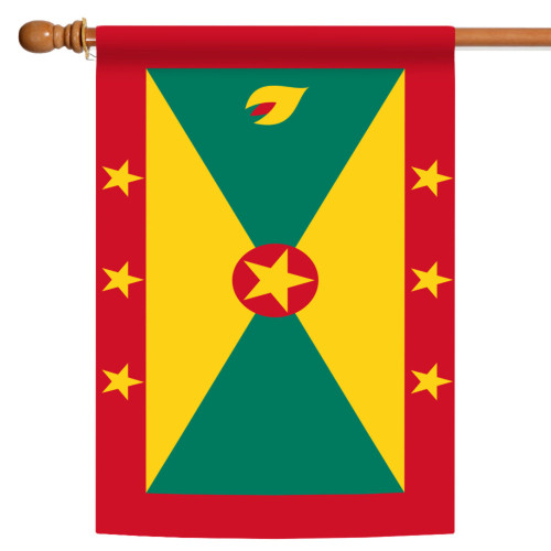 Red and Yellow Grenada Outdoor House Flag 40" x 28"