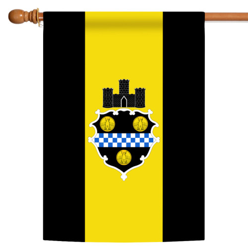 Black and Yellow Pittsburgh City Outdoor House Flag 40" x 28"