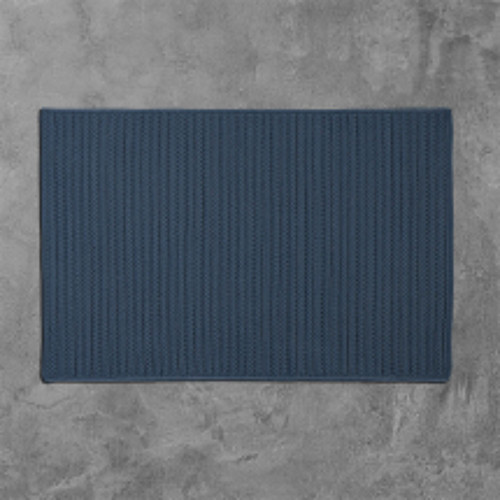 17" Lake Blue Traditional Style Rectangular Area Throw Rug Sample