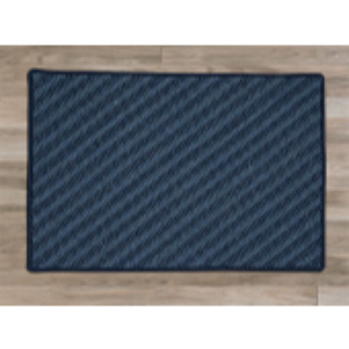 Navy Blue and Black Reversible Rectangular Area Throw Rug Sample