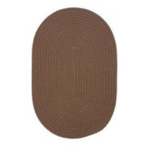 6" x 9" Medium Brown All Purpose Handcrafted Reversible Oval Outdoor Area Throw Rug Sample