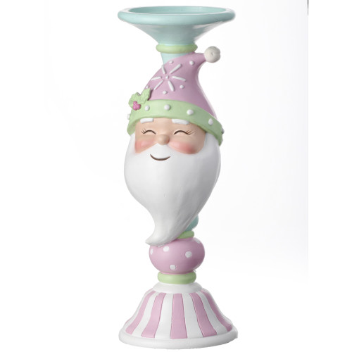 12" Candy Santa Christmas Candle Stand