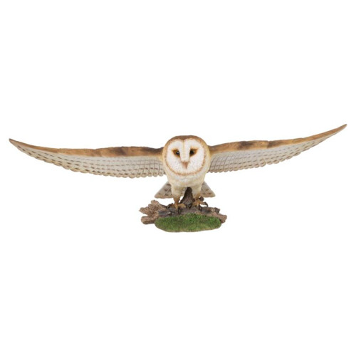31" Barn Owl Flying Outdoor Garden Statue
