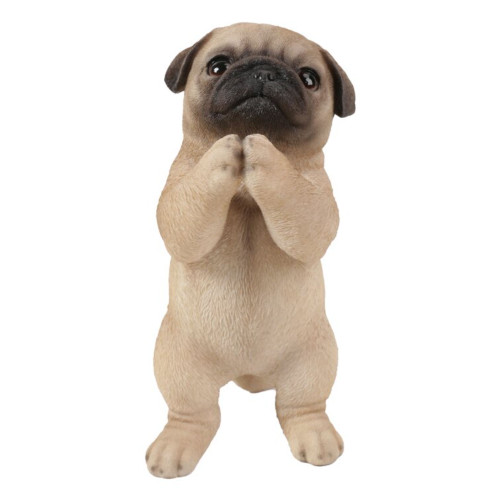 8.25" Praying Pug Puppy Outdoor Garden Statue