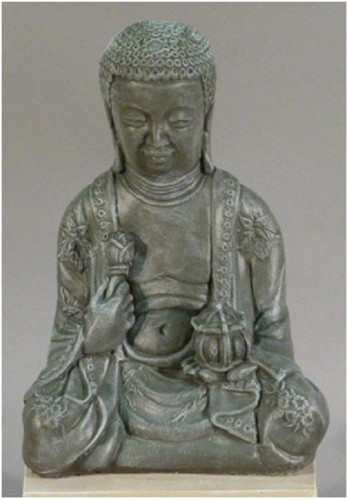 Enhance Your Decor with the 20" Teal Finished Large Meditating Buddha Statue