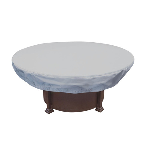 55" Grey Round Fire Pit and Ottoman Outdoor Patio Furniture Cover