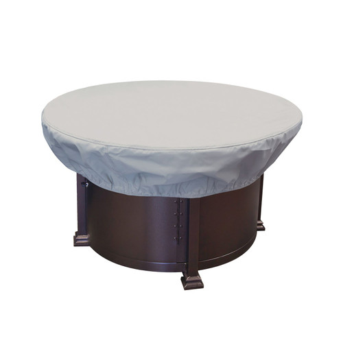 42" Grey Round Fire Pit and Ottoman Outdoor Patio Furniture Cover