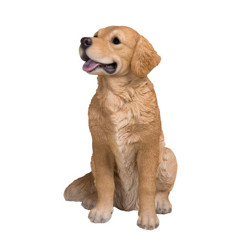 14" Sitting Retriever Dog Outdoor Garden Statue