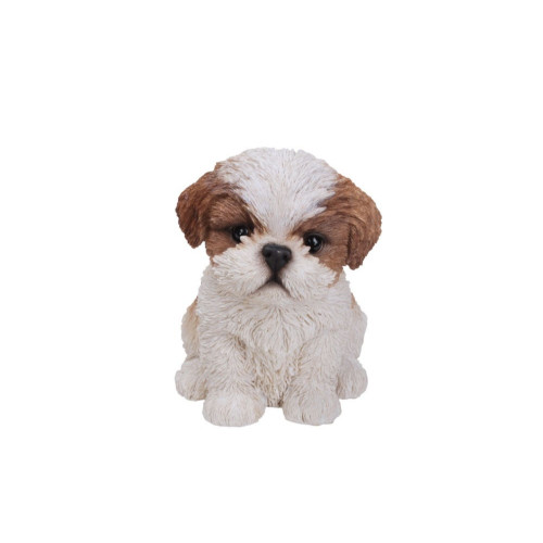 7.25" Shih Tzu Puppy Outdoor Garden Statue