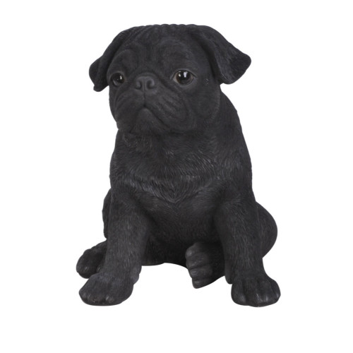 8" Sitting Pug Puppy Outdoor Garden Statue