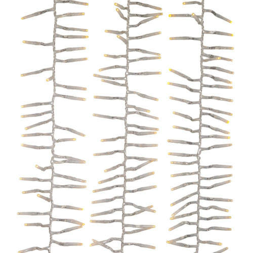 1000-Count Warm White LED Lighted Christmas Cluster Garland, 32.75ft, Clear Wire