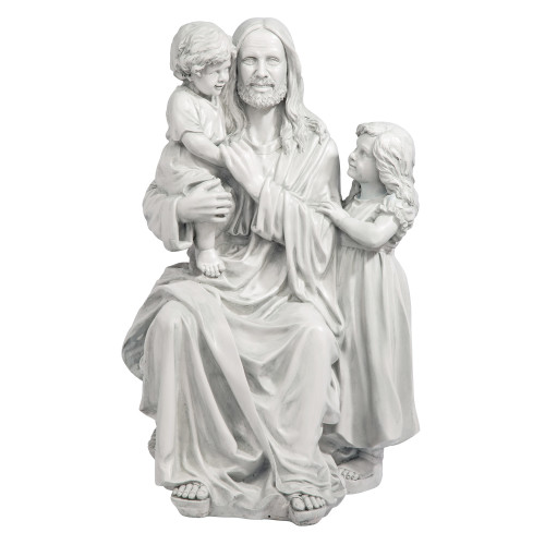 28" Jesus Loves the Little Children Outdoor Garden Statue