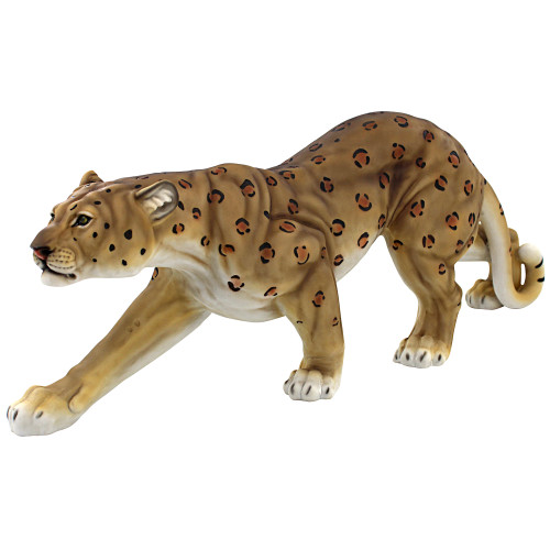 25" Silent Pursuer Spotted Leopard Outdoor Garden Statue