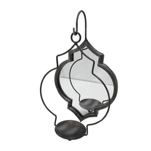 Mirrored Wall Mounted Candle Holder - 16"