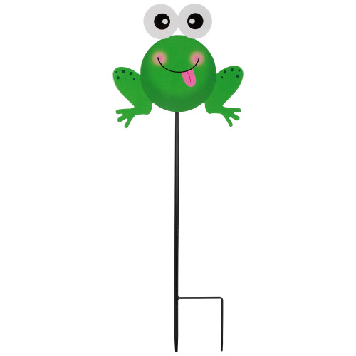 Frog Metal Outdoor Garden Stake - 23"