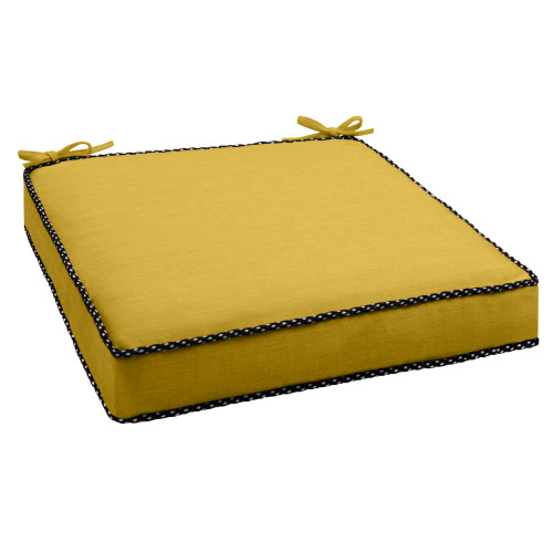 Sunbrella Braided Corded Outdoor Cast Citrus Chair Cushion - 20" - Green