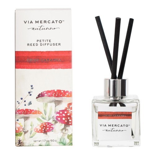 Via Mercato Crisp Caramel Autunno Petite Reed Diffuser - 5.25"