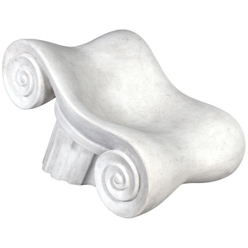 Roman Spa Outdoor Garden Lounge Chair - 39.5" - White and Gray