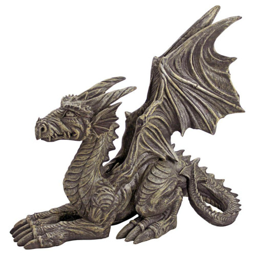 Desmond Dragon Garden Statue - 16.5" - Brown and Gray