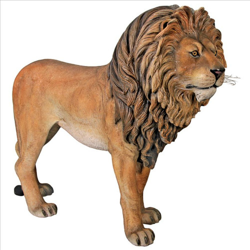 Africa Saharan Lion King Garden Statue - 74.5" - Brown and Gray