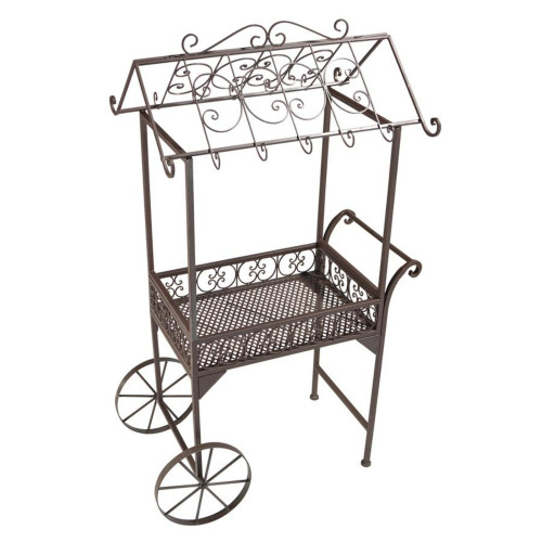 Floral Pushcart Easter Outdoor Garden Decor - 56.5" - Gray and Black