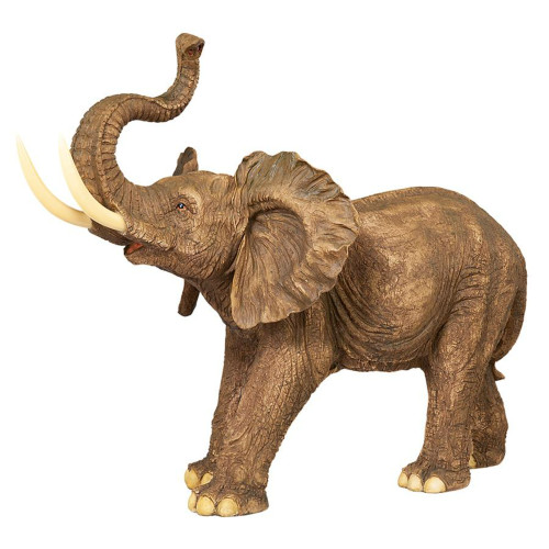 Triumphant Entry Elephant Outdoor Garden Statue - 55" - Brown