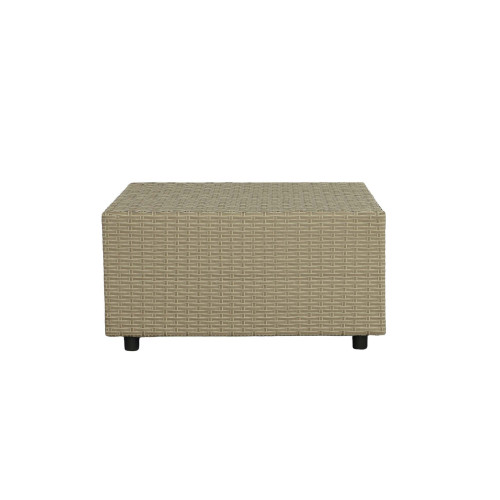 Braided Hand Woven Square Cocktail Table - 35" - Brown