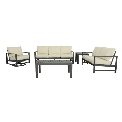 3pc Outdoor Patio Set with Cushions - 6.5'