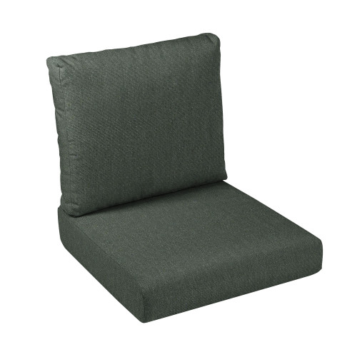 2-Piece Rounded Front Deep Seating Outdoor Cushion Set - 22.5" - Olive Green