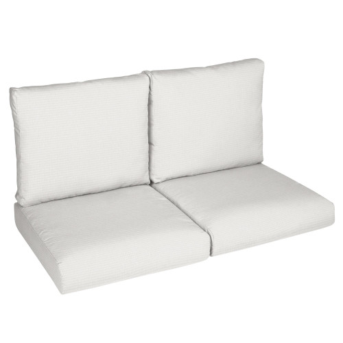 4-Piece Outdoor Loveseat Cushion Set - 25" - Beige
