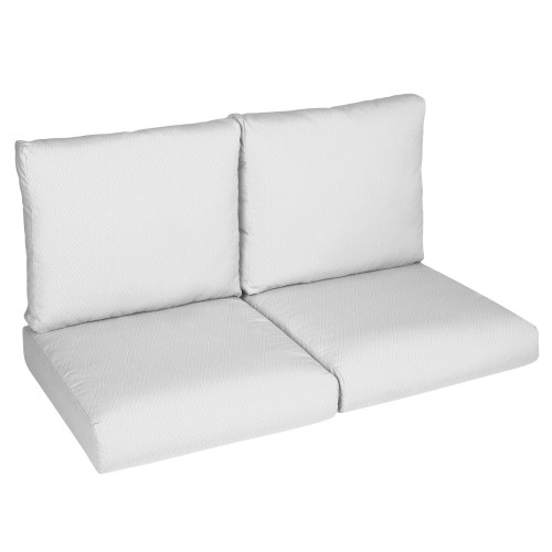 4-Piece Diamond Outdoor Patio Loveseat Cushion Set - 22.5" - Tan Brown