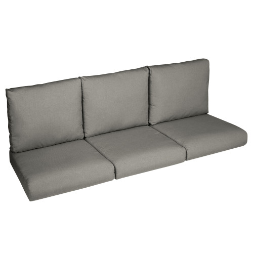 6-Piece Upholstered Outdoor Patio Deep Seating Sofa Cushion Set - 22.5" - Gray