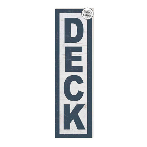 Rectangular “Deck" Rectangular Outdoor Wall Sign - 35" - Blue and White