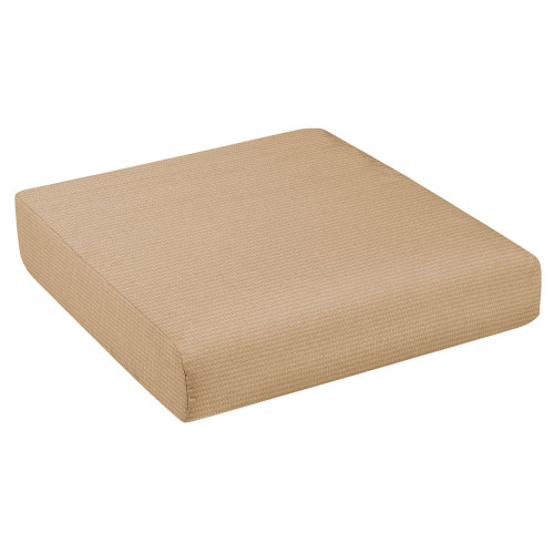 Solid Round Front Deep Outdoor Seating Cushion - 25" - Brown