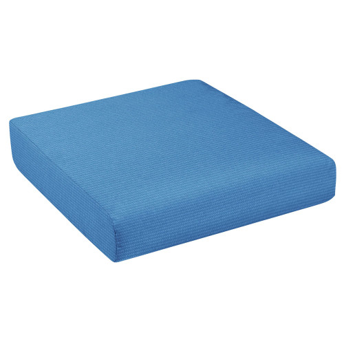 Solid Round Front Deep Outdoor Seating Cushion - 25" - Blue