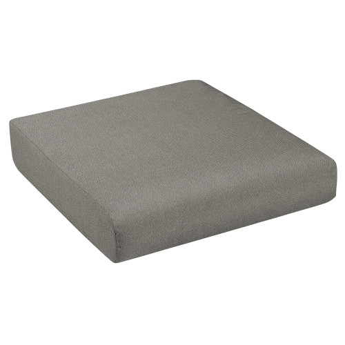 Solid Deep Round Outdoor Seating Cushion - 22.5" - Charcoal Gray
