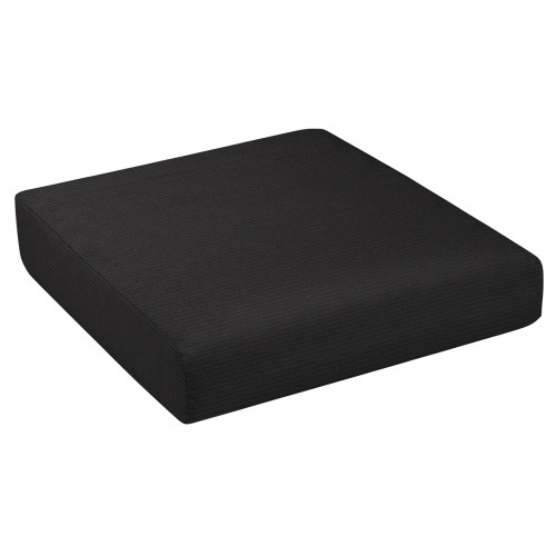 Upholstered Round Front Deep Seating Outdoor Cushion - 30" - Black
