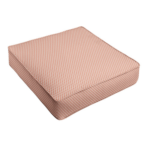 Diamond Corded Deep Outdoor Seating Cushion - 27" - Red