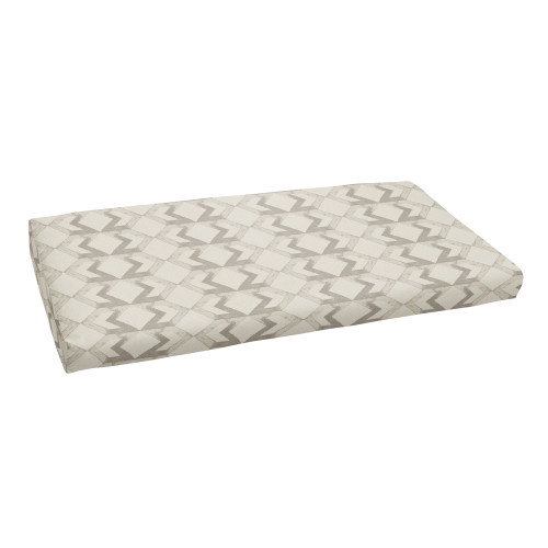 Geometric Outdoor Bench Cushion - 48" - Beige and Gray