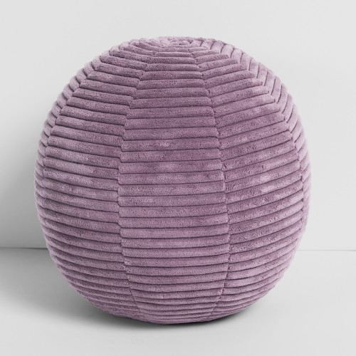 Solid Ribbed Ball Throw Pillow - 10" - Purple