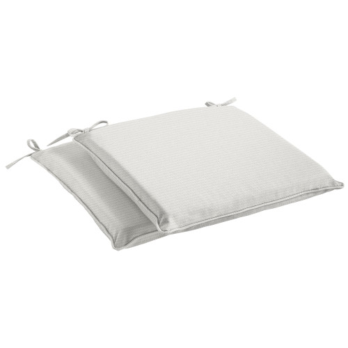 Solid Square Outdoor Chair Pads - 17" - Beige - Set of 2