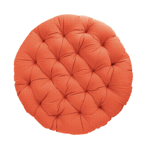 Round Tufted Outdoor Papasan Cushion - 44" - Orange
