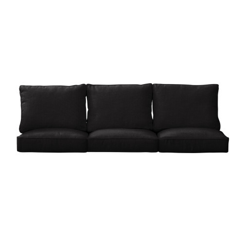 6-Piece Outdoor Deep Seating Sofa Cushion Set - 30" - Black