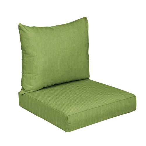 Solid Deep Seating Outdoor Pillow and Cushion Set - 25" - Green