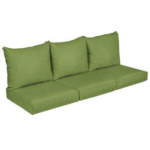 6-Piece Solid Outdoor Deep Seating Sofa Pillow and Cushion Set - 30" - Green