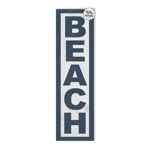 Rectangular “Beach" Rectangular Outdoor Wall Sign - 35" - Blue and White