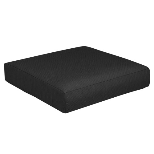 Solid Knife Edge Outdoor Deep Seating Cushion - 25" - Black
