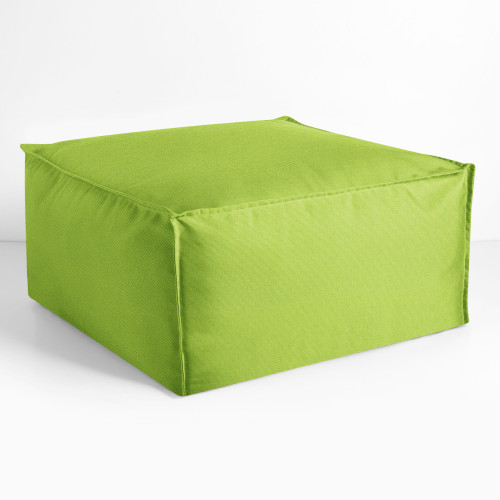 Solid Square Outdoor Bean Pouf Ottoman - 30" - Lime Green