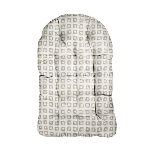 Geometric Outdoor Patio Egg Chair Cushion - 44" - Beige